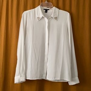 Forever 21 white long sleeve shirt